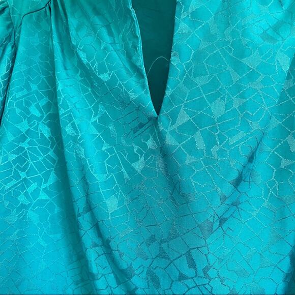 Blair Vintage Tie Neck Elastic Cuff Blouse Size 10 - Picture 5 of 8